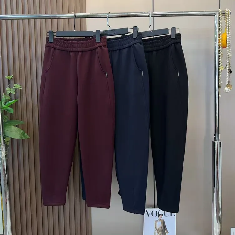 百搭运动休闲裤女2025春秋新款小个子九分卫裤高腰宽松显瘦哈伦裤