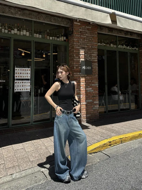 网红时尚炸街新款女装夏季2025气质小众无袖背心上衣裤子套装衣服