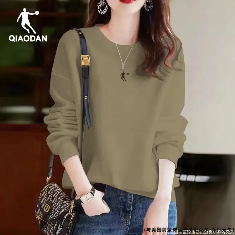 乔丹卫衣女2025新款潮冬季女装潮圆领运动长袖高级感宽松百搭上衣