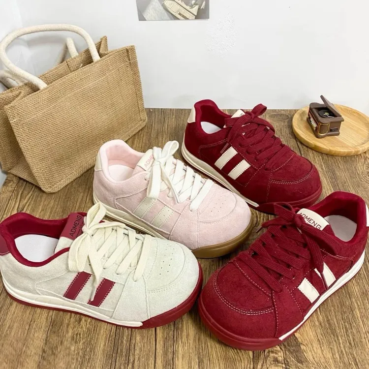 秋小白鞋新款韩版ins女学生皮面透气增高休闲鞋德训鞋板鞋A6079