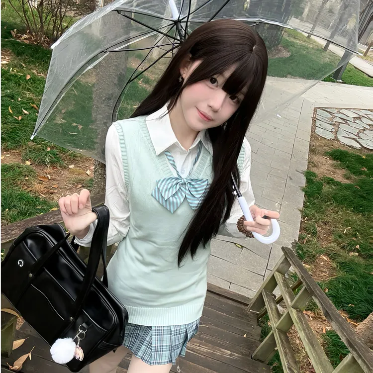【收腰马甲】麻薯毛衣套头百搭纯色针织女JK制服JK毛衣校供感针织衫