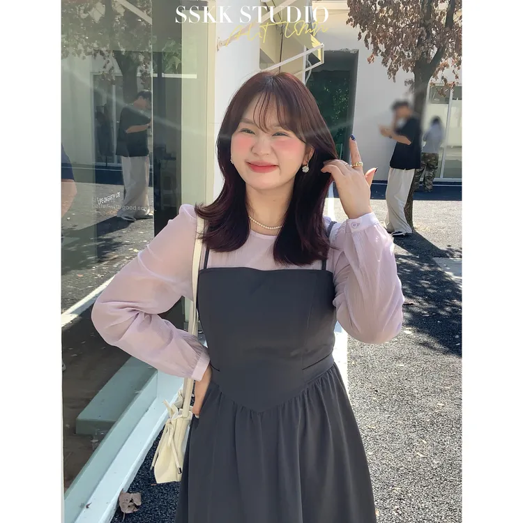 KMZY/KMZY山_山【南法往事】微胖秋季法式小众收腰假两件气质连衣裙