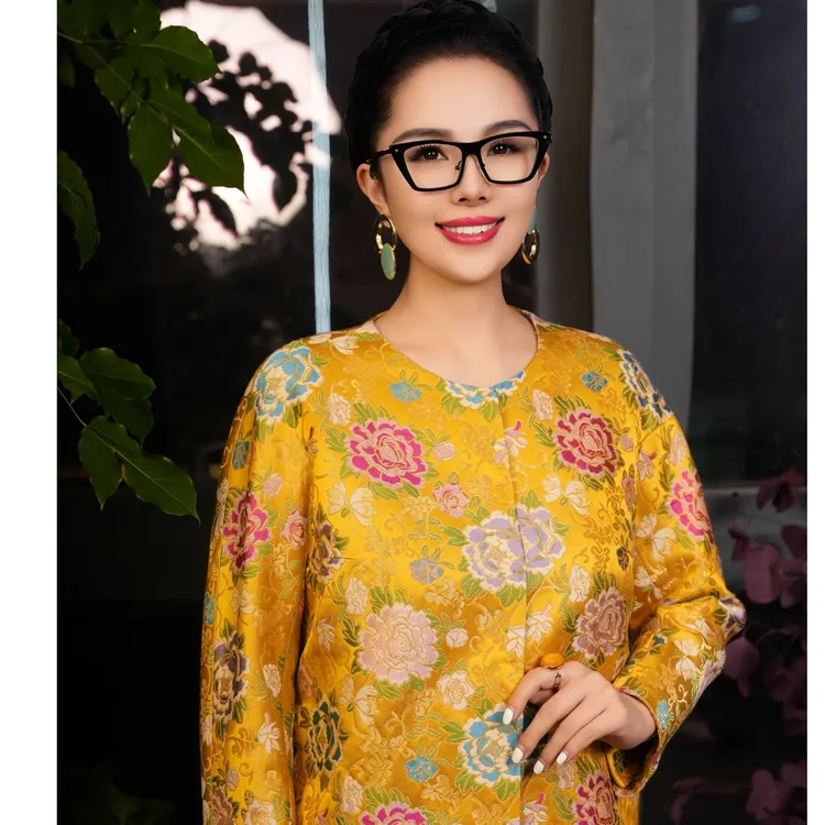 承国风新款时尚【现代云锦】短外套圆领干洗女神送礼 AH12WT003