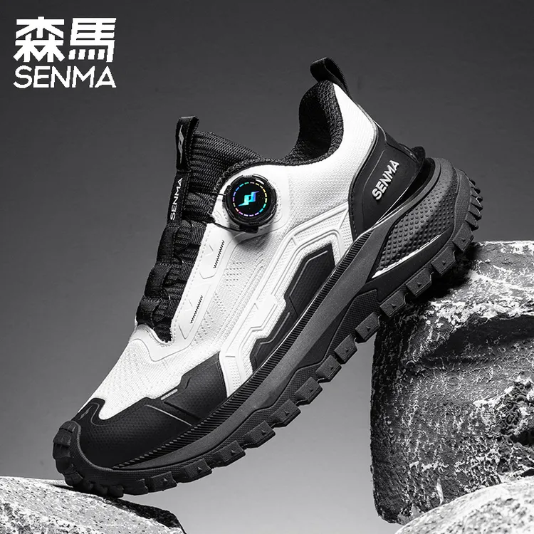 SENMA森马运动鞋男款2025新款爆款轻便减震跑步鞋一脚蹬休闲鞋子