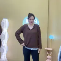 秋季拼蕾丝花边假两件针织衫T恤显瘦长袖百搭气质打底衫大码女装
