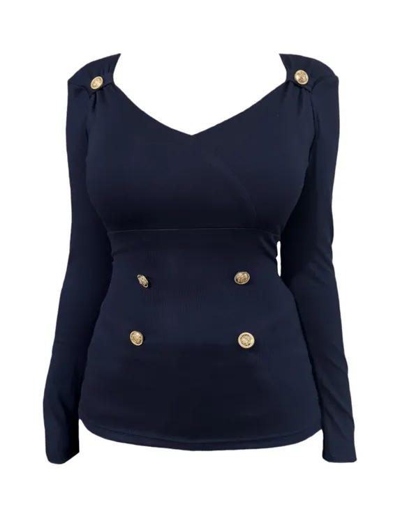 Amy家 大码微胖mm纯欲风v领长袖T恤打底衫女设计感古早名媛感上衣