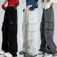 初中生女童秋装工装裤2025新款儿童长裤运动裤宽松洋气大童裤子潮