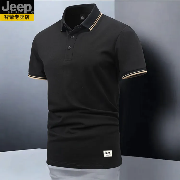 JEEP吉普POLO衫男短袖上衣运动休闲商务绅士翻领T恤舒适百搭时尚