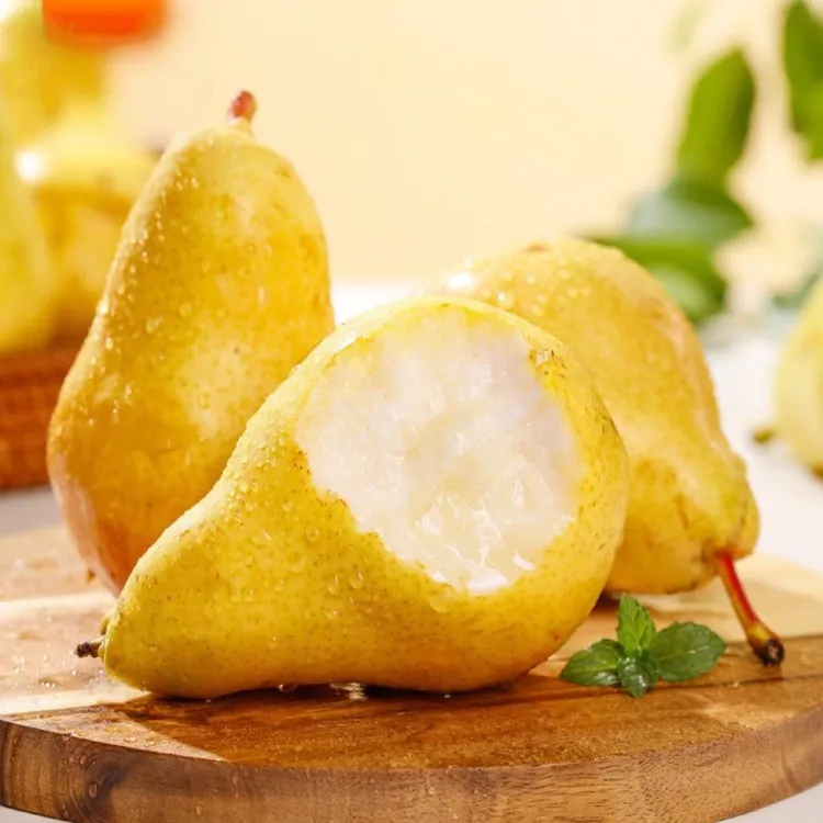 正宗烟台太婆香蕉梨香甜多汁现摘新鲜水果软糯青啤梨大头梨3-9斤