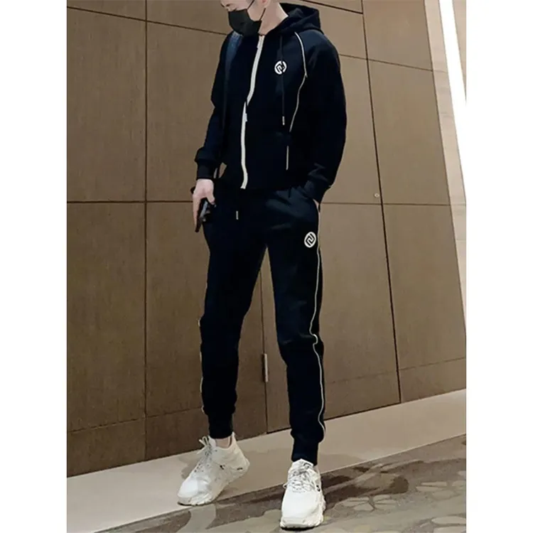 HKYC休闲套装新潮男士容易搭配的情侣运动衫运动裤韩式两件套