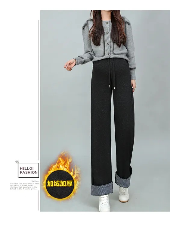 秋冬加绒孕妇裤直筒裤阔腿裤零压舒适高品质显瘦孕妇裤