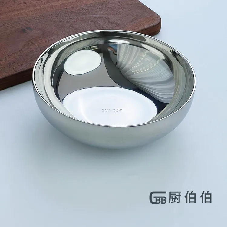双层防烫大面碗304不锈钢大号沙拉碗韩式拌饭碗拉面碗