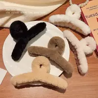 【随机5个装】女原创设计复古风仙女风抓夹发夹毛茸茸秋冬百搭优雅