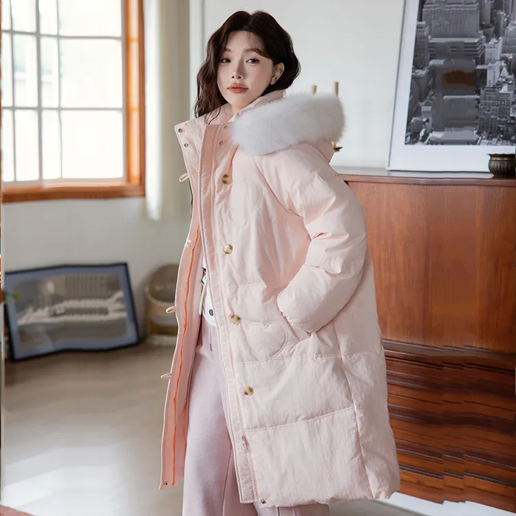 2025新款大码羽绒服长款大毛领胖mm加宽加大码200斤宽松显瘦1037