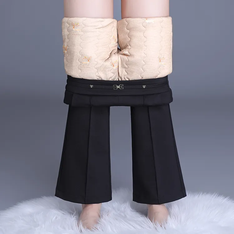 蚕丝棉裤女款爆款2025新款小个子冬季保暖不臃肿加厚加绒夹棉裤子