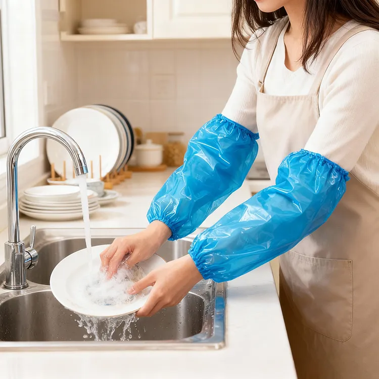 一次性套袖塑料加厚四季防水防污透明厨房家用工作护袖套