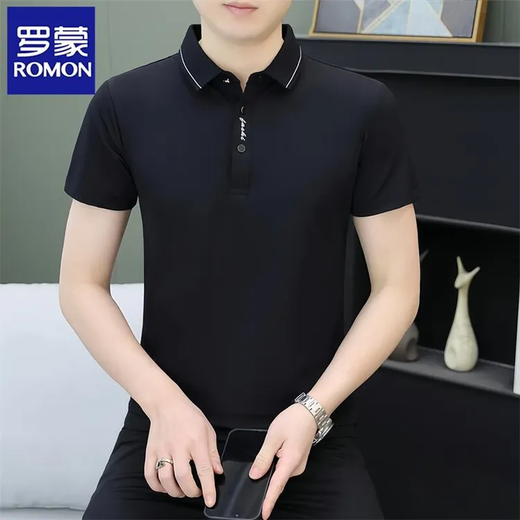 罗蒙新款短袖男士夏季薄款POLO衫上衣商务休闲宽松t恤半袖透气潮T