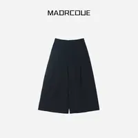 MADRCOUE 高腰时髦气质宽松八分裤605477
