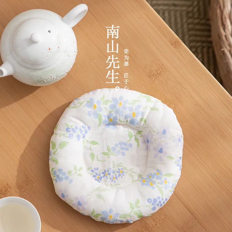 南山先生甜甜圈杯垫家用简约茶道可爱防烫圆形壶垫碗垫杯垫高级