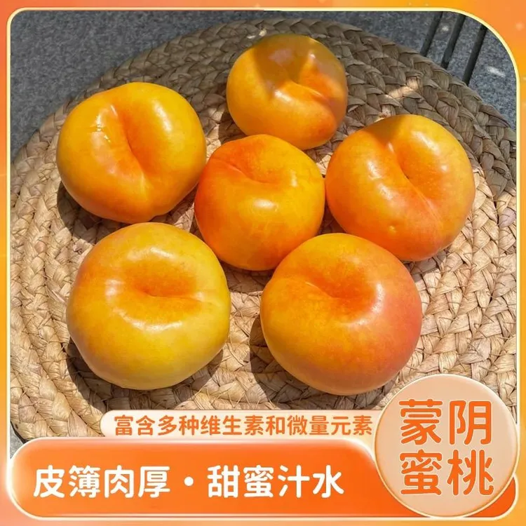 【彩虹油蟠桃】山东蒙阴 新鲜采摘 香甜多汁 新鲜夏日 应季水果