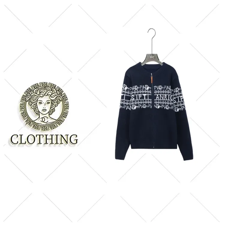 【CLOTHING/原创设计】FA迪系秋冬氛围感双拉链加厚针织衫开衫6548