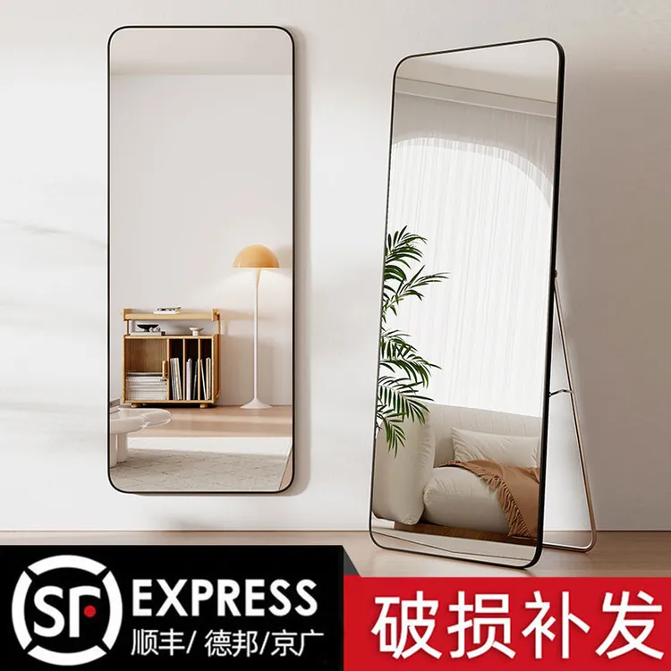 全身镜穿衣镜家用落地壁挂上墙客厅宿舍试衣镜女生卧室挂墙ins风