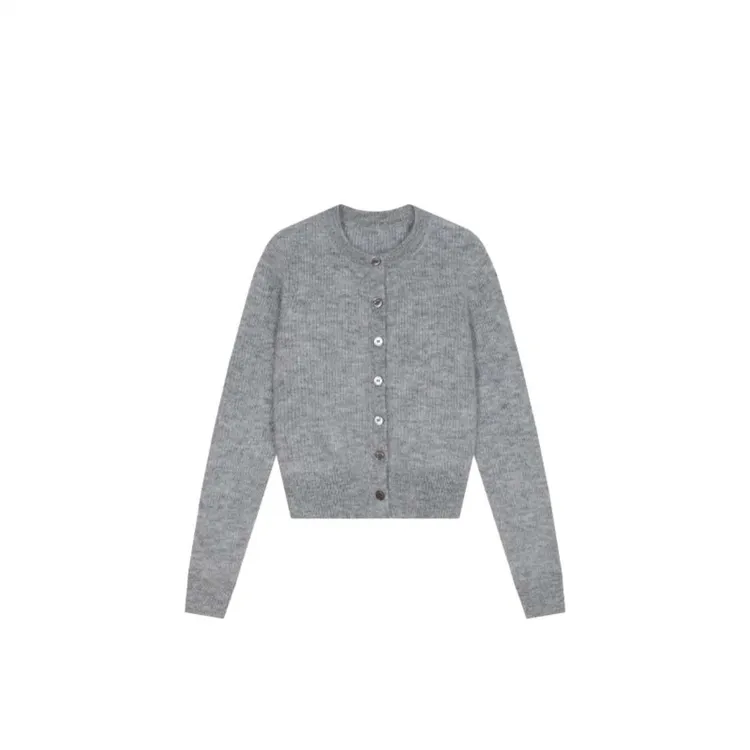 2026春秋气质轻奢针织衫长袖圆领毛衣简约休闲百搭开衫上衣F8-52