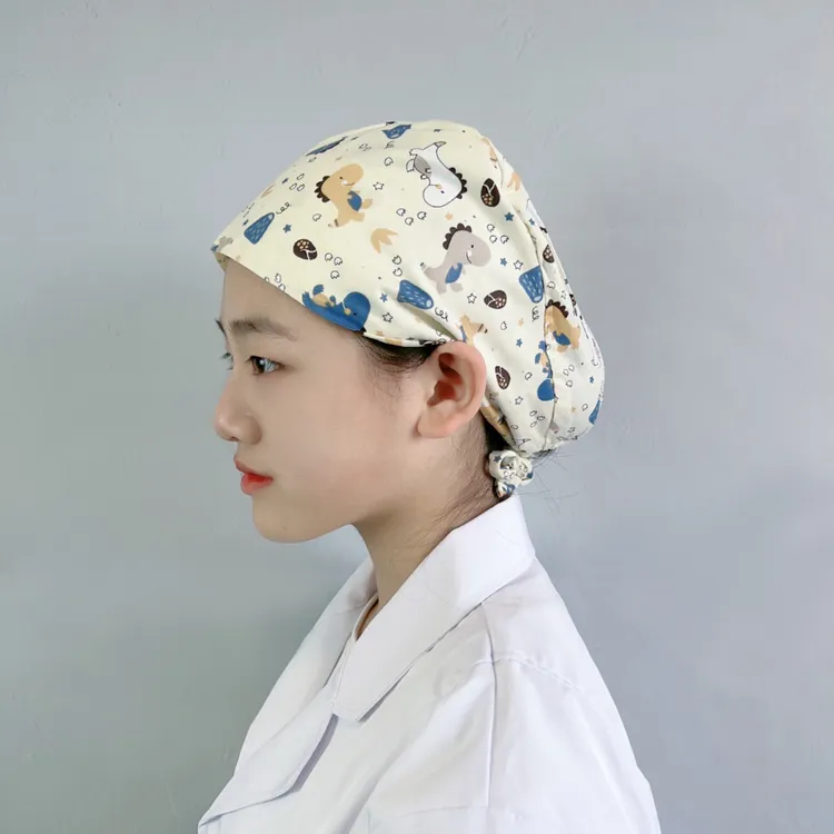 护士帽女纯棉手术室医院医生工作帽口腔牙科美容院麻醉ICU包头帽