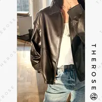 之柔【圣保罗】休闲时尚短款宽松皮夹克 超薄哑光女士皮衣外套上衣