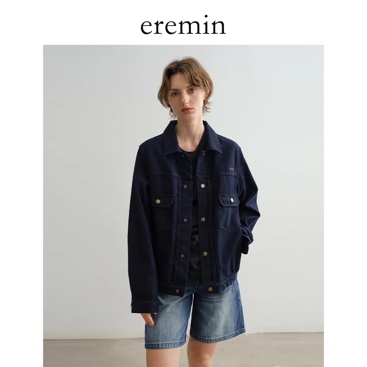 DE Mincollection刺绣牛仔服/男女复古撞色兔子夹克牛仔外套40093