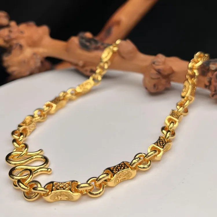 链子足银 【鋆德金】正品999.9足银 手镯包金工艺 项链~手链