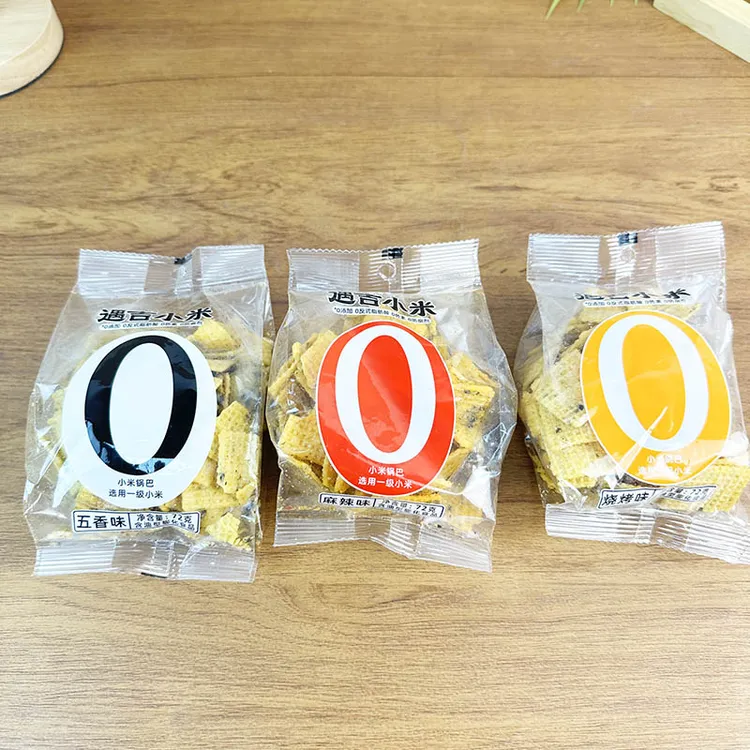 遇吉小米锅巴72g五香麻辣烧烤多口味膨化解馋锅巴休闲零食小袋装
