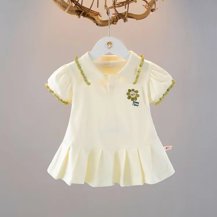 全棉时代【撤柜】女童夏季连衣裙新款polo洋气学院女宝宝夏装婴儿小