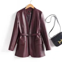 海宁真皮皮西装夹克外套中长款（绵羊皮）LFR-260#