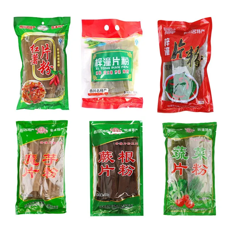 梓潼片粉 四川特产火锅粉宽粉红薯粉粉皮 凉拌绿豆宽粉大袋装