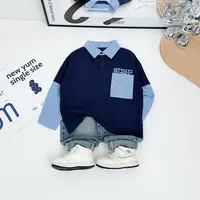 儿童POLO衫长袖卫衣2025新款秋装男童洋气 HZ25052 悠悠童话童装