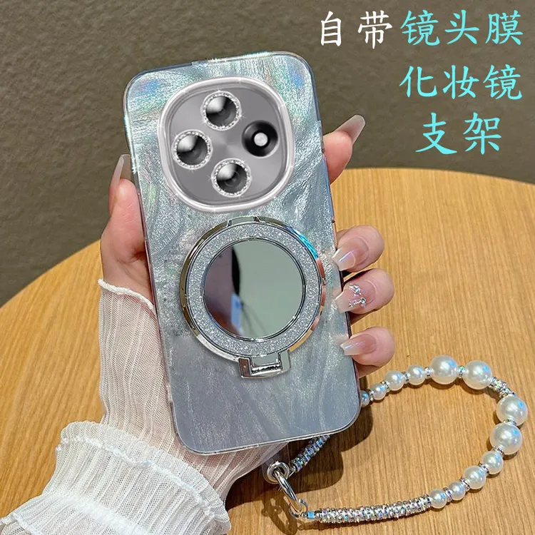 带镜头膜OPPOA6Pro手机壳5G镜子支架PLN110软壳A6pro全包防摔羽纱