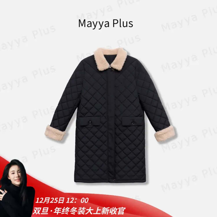 【守护者】Mayya Plus麦芽定制毛茸茸气质显瘦加厚棉衣外套32546980