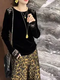 WANTHAT/凡黛卡时尚百搭修身显瘦圆领长袖打底衫YY-7432