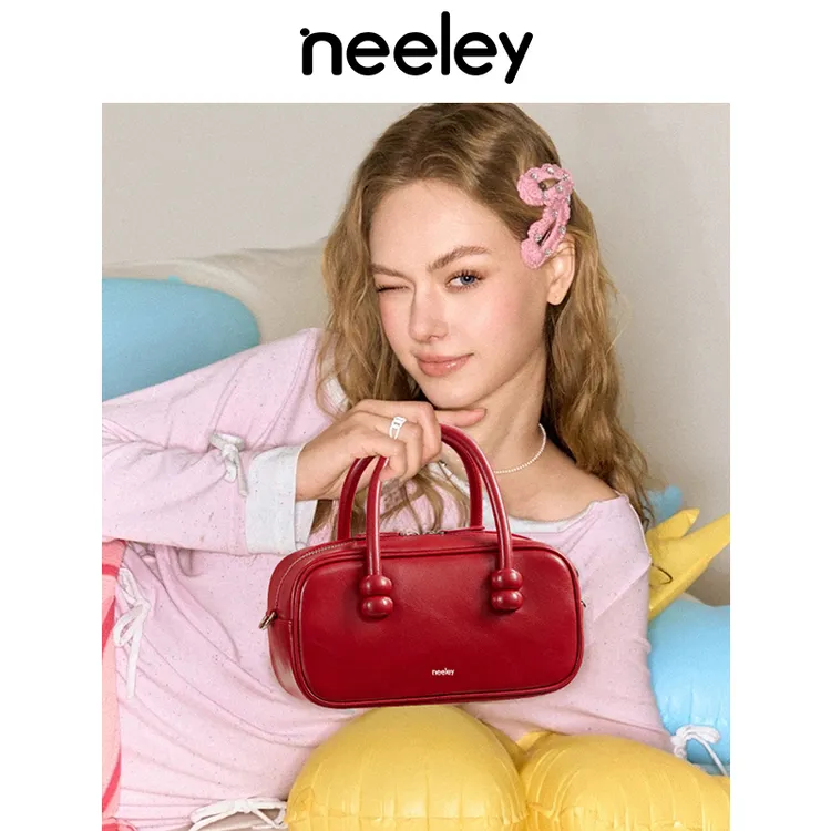 Neeley2025新款波士顿包包手提包女时尚百搭斜挎包