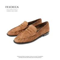 【FELOCCA】复古褶皱乐福鞋一脚蹬羊皮单鞋NYN-5891