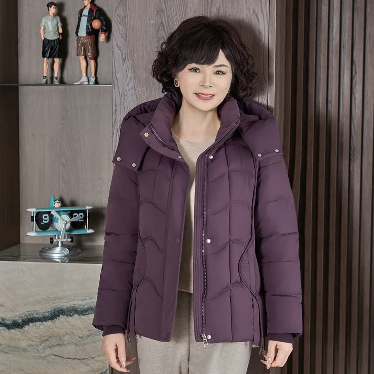 妈妈秋装加厚2025中年新款外套洋气中老年女春秋季大码上衣薄棉衣