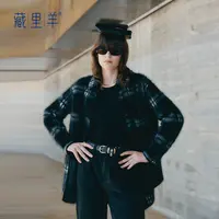藏里羊【北美小动物毛毛】“摩拜”男女同款小动物格纹衬衣外套M0771