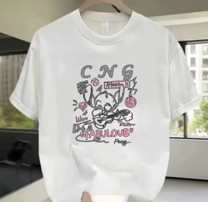 短袖印花夏季男士夏季美式T恤宽松情侣时尚朋克风