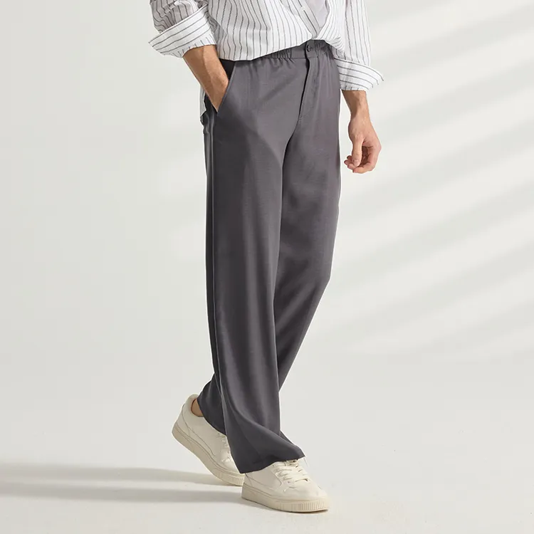 BXS 夏季莱赛尔休闲裤轻薄垂感透气凉感男士通勤长裤