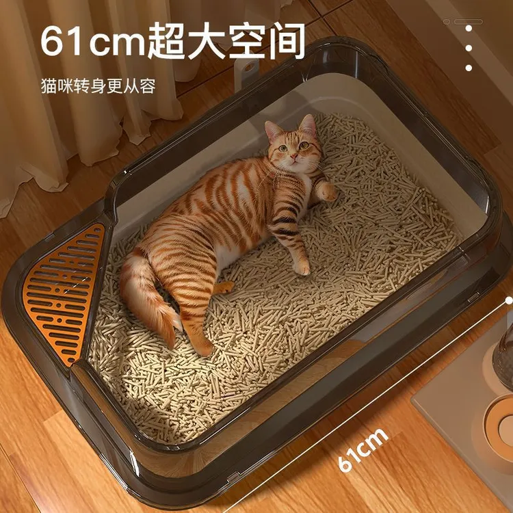 猫砂盆超大号防外溅一个起批封闭式猫砂盆特大防带出半封闭猫厕所