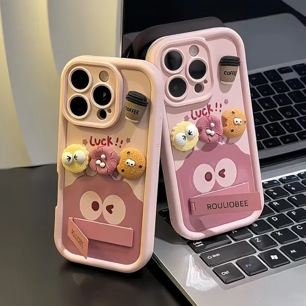 煤球咖啡适用苹果vivo华为oppo小米iPhone16/15天眼阶梯手机壳pro