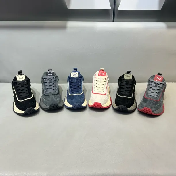 秋冬新款反毛皮系带时尚百搭休闲男款潮鞋透气运动鞋阿甘鞋