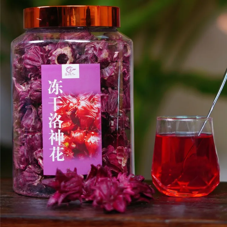 云南冻干洛神花茶大朵重瓣头茬玫瑰茄冷泡茶茶包枸杞泡水专用