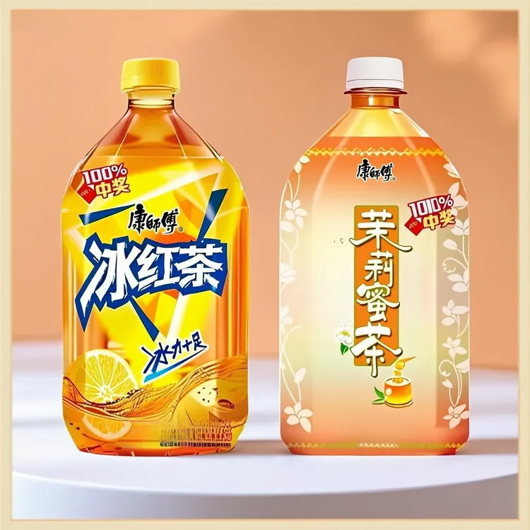 【1L*4瓶】康师傅冰红茶大瓶装茉莉蜜茶聚餐解渴饮品柠檬果味茶饮料